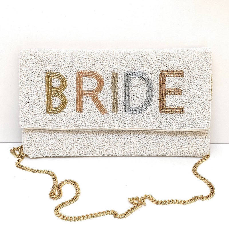 Beaded Bride Clutch Bridal Shower Gift