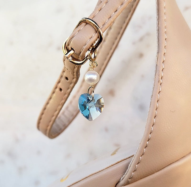 Blue Bridal Shoe Charm