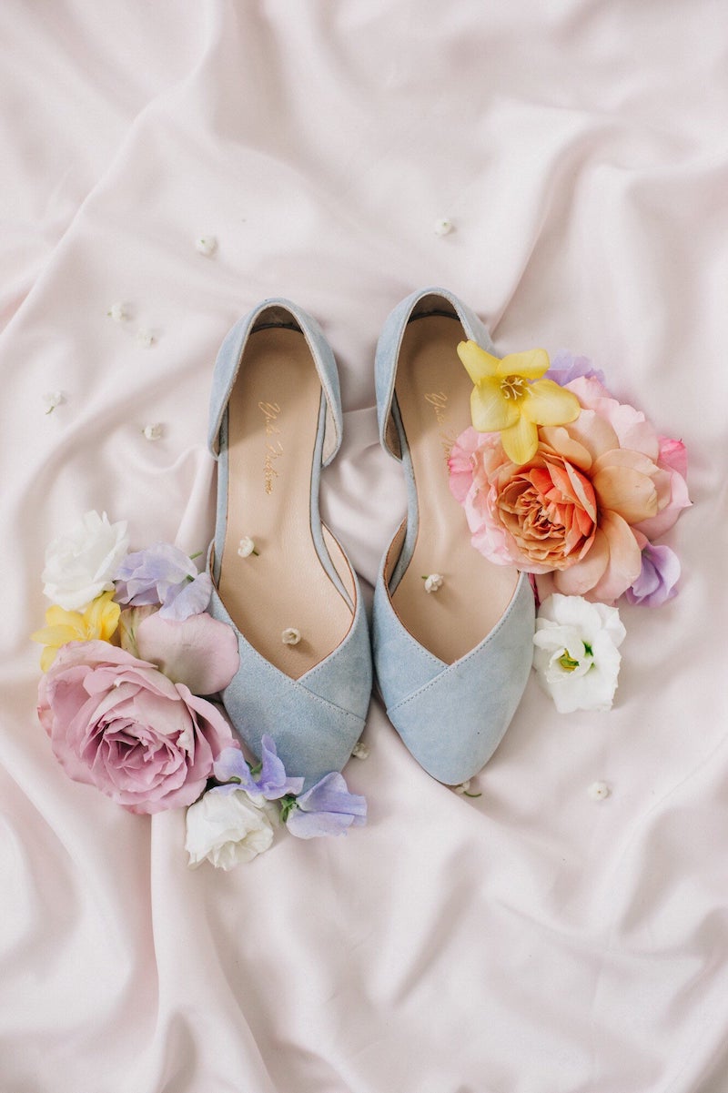 Blue Wedding Shoes for Bride