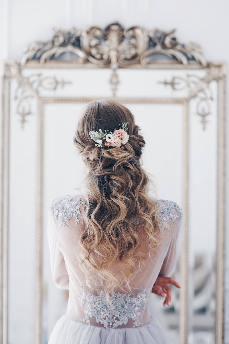 Blush Floral Hair Comb