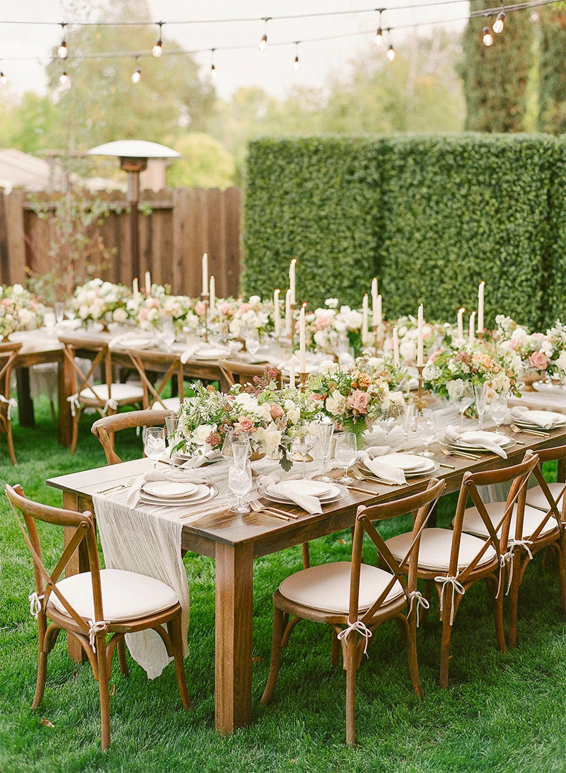 Blush Pink Gauze Table Runner