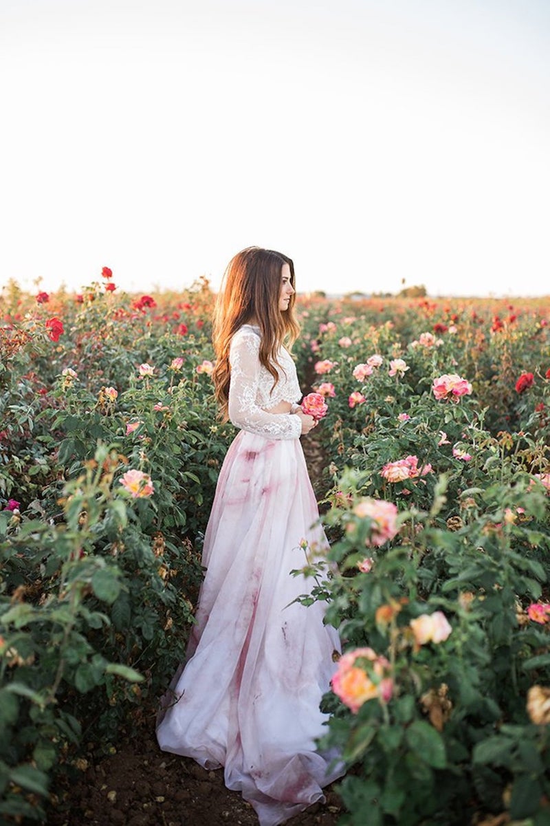 Blush Pink Wedding Dress Skirt for Bride