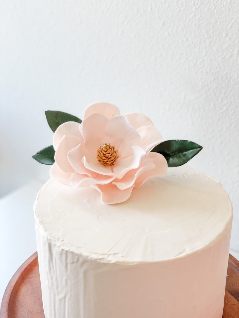 Blush Sugar Flower Cake Topper