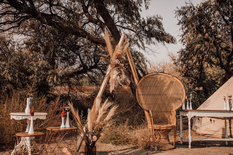 Boho Bell Tent and Wedding Arch