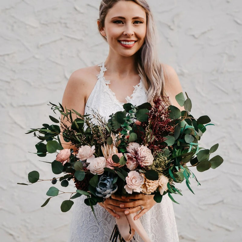 Bridal Bouquet with Eucalyptus