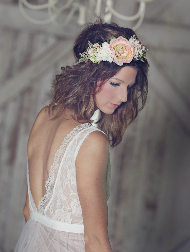 Style Me Beautiful Bridal Set, Bouquet and flower crown