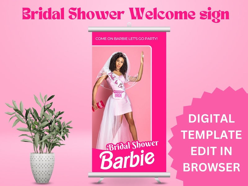 Barbie Bridal Shower Welcome Sign