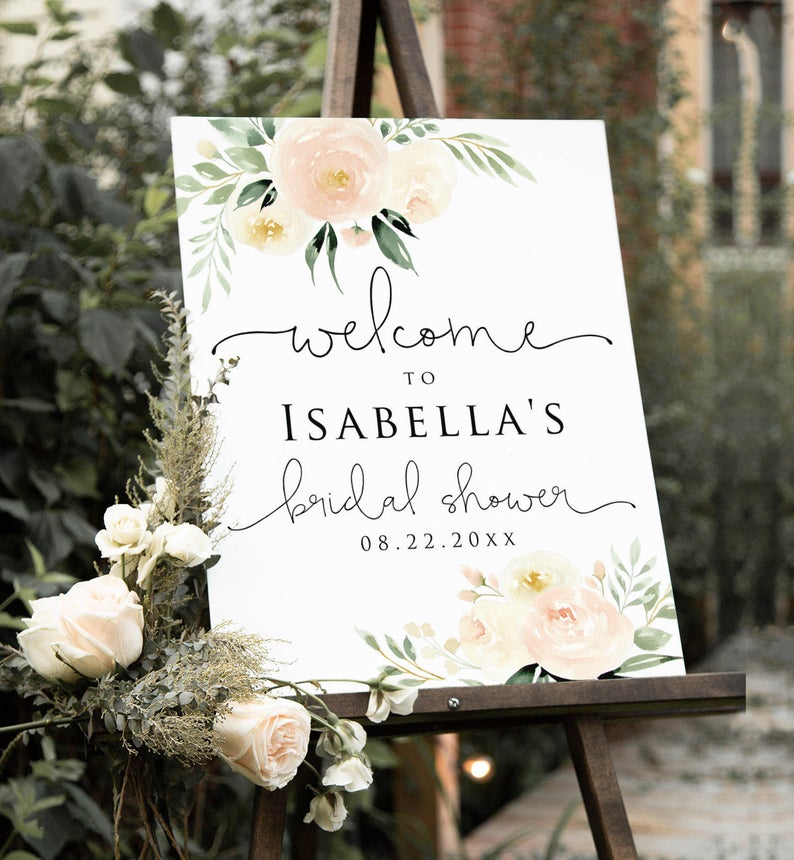 Bridal Shower Welcome Sign