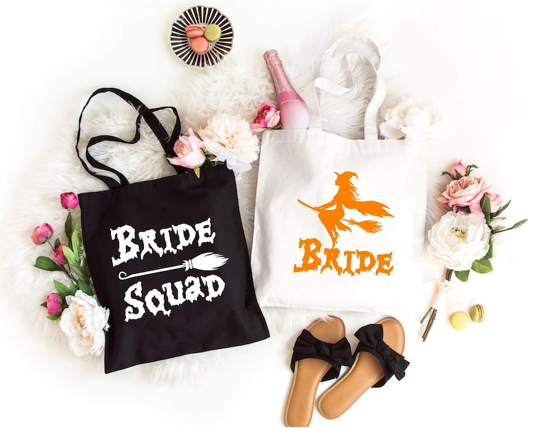 Bride and Bride Squad Tote Bags