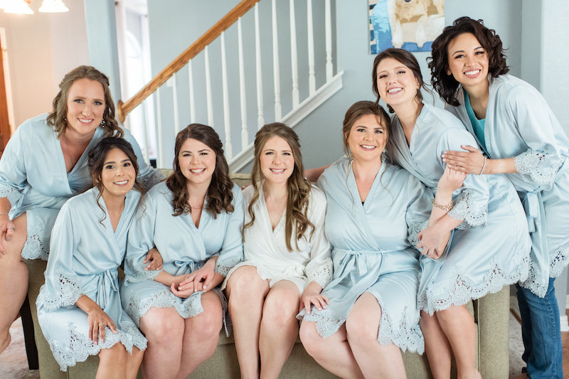 Bride and Bridesmaids in Matching Robes