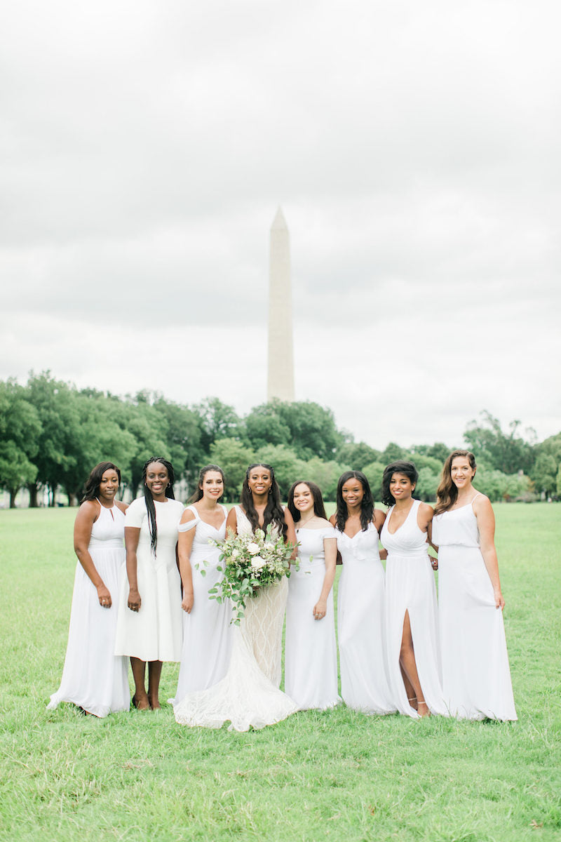 Bride and Bridesmaid Washington DC Monuments