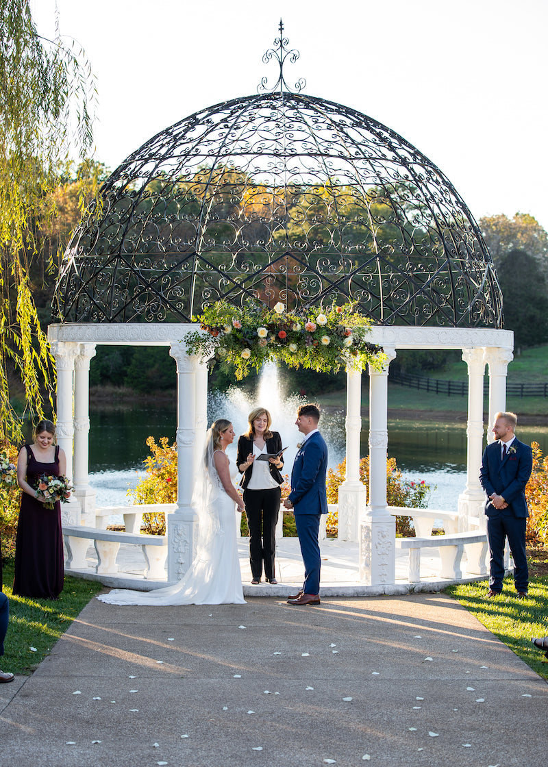 Bride and Groom at Altar Charlottesville Wedding