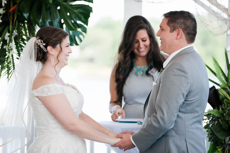 Bride and Groom Exchange Vows