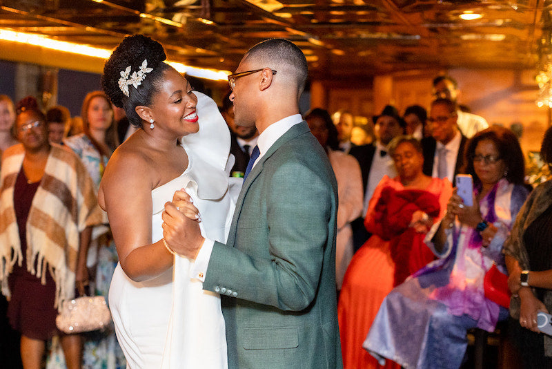 Bride and Groom First Dance River Boat Wedding Reception The Garter Girl