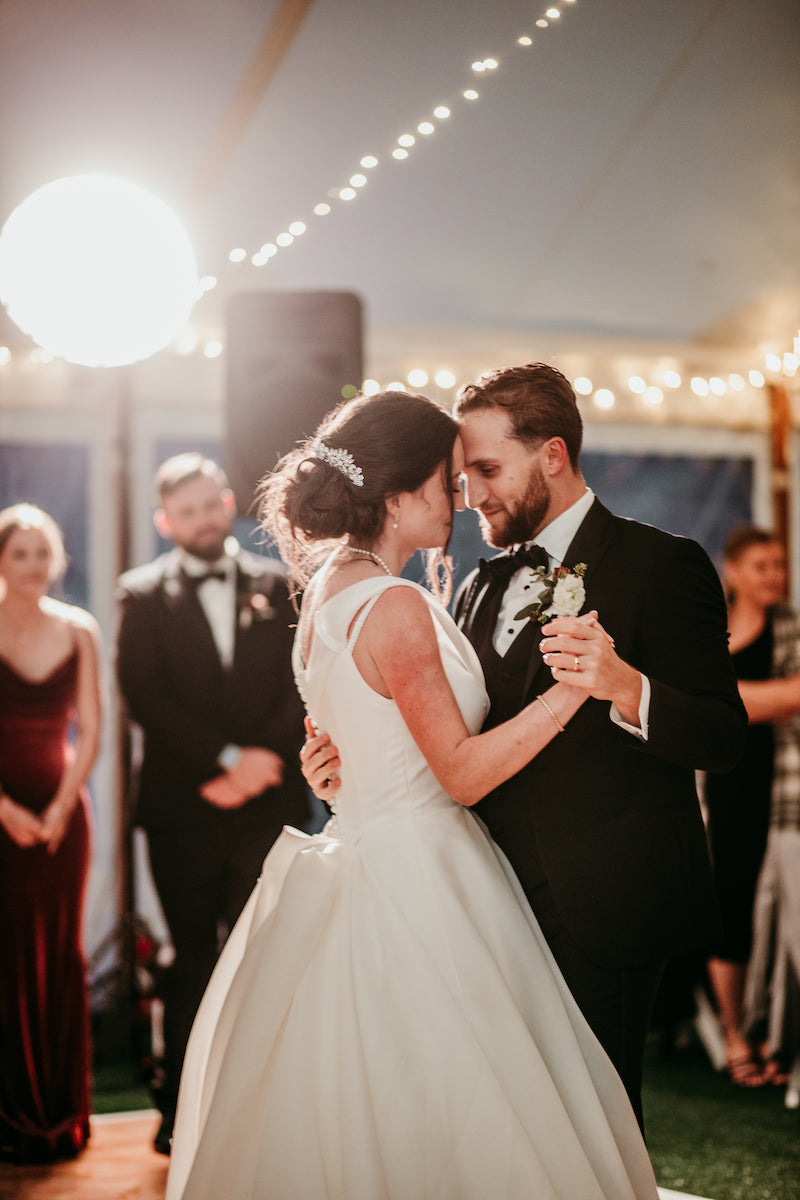 Bride and Groom First Dance Tented Reception