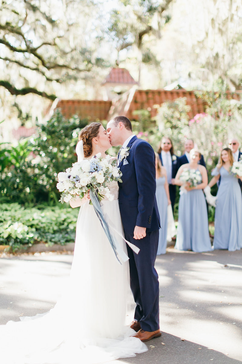 Bride and Groom Kissing