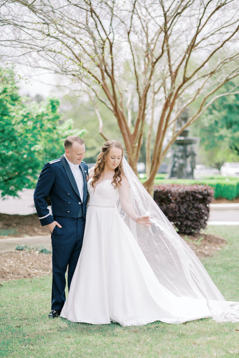 Bride and Groom Outdoor Wedding in Alabama