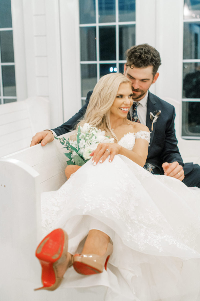Bride and Groom Red Bottom Shoes