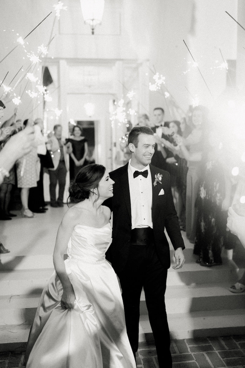 Historic Home Wedding In Georgia Sparkler Exit Outside