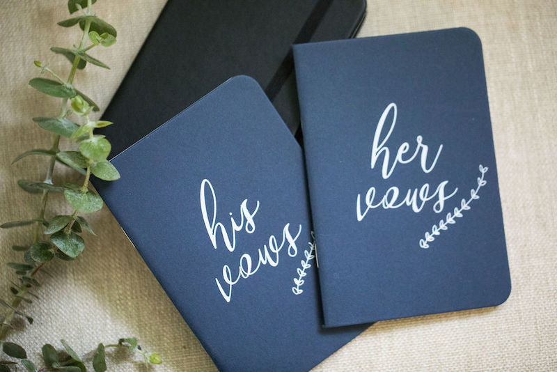 Bride and Groom Vow Books