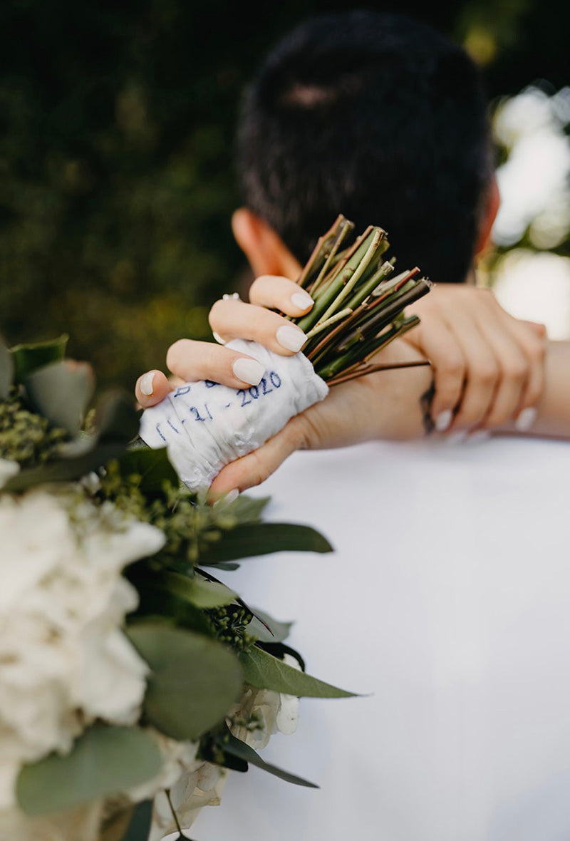 Bridal Bouquet Wrap, Grandmother's Handkerchief Personalized