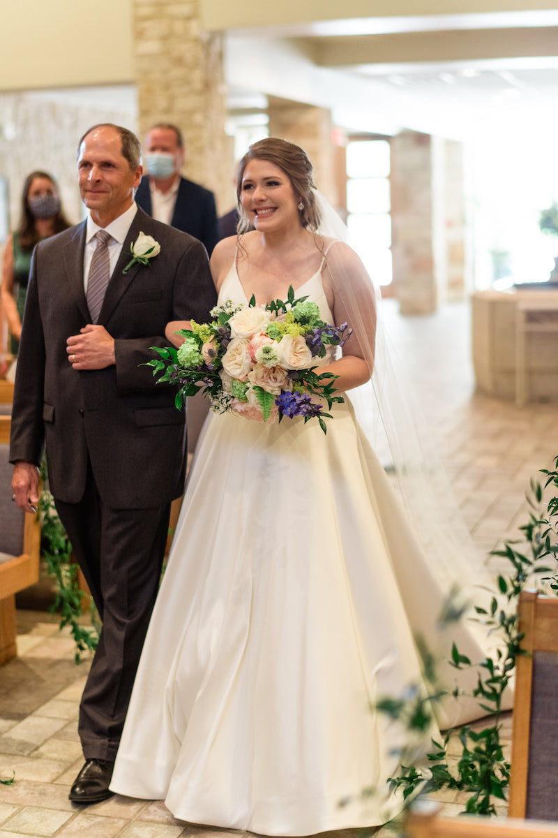 Bride Walks Down Aisle With Father