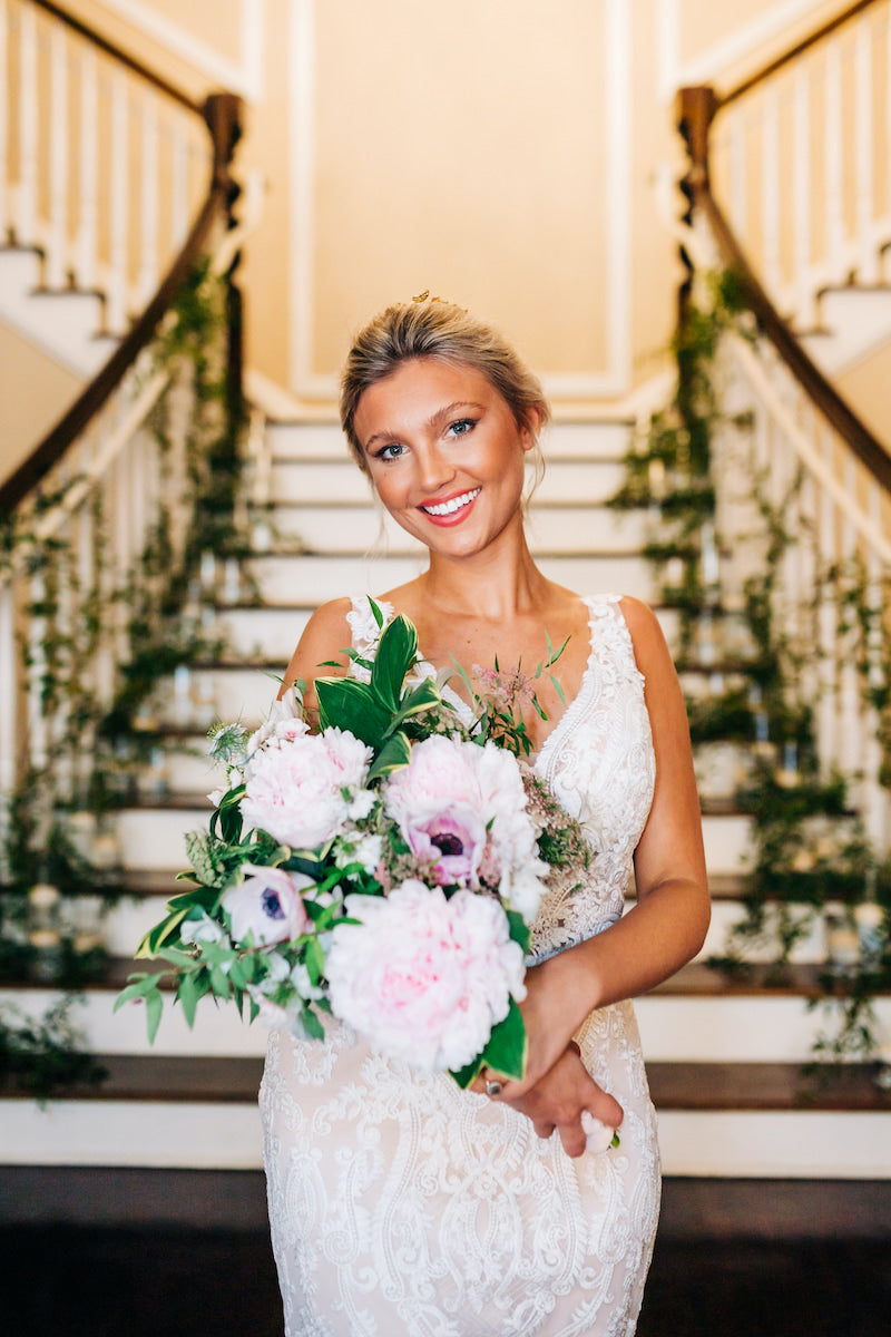 Bride with Romantic Bridal Bouquet