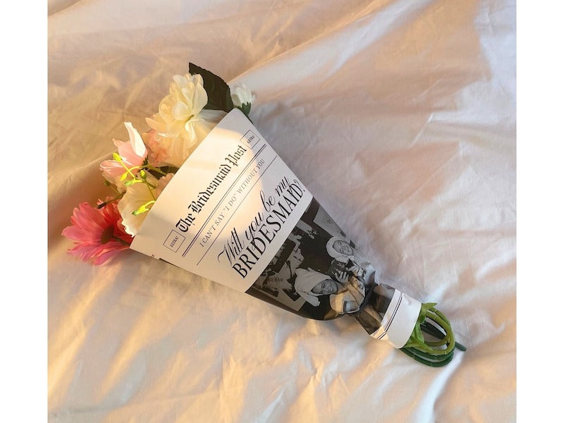 Bridesmaid Proposal Newspaper Bouquet