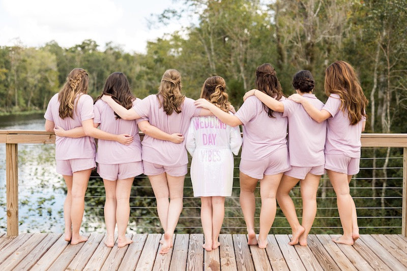 bridesmaids matching robes - Florida wedding