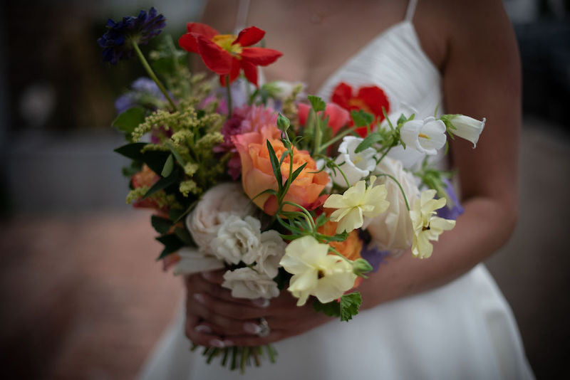 Bright Colored Bridal Bouquet