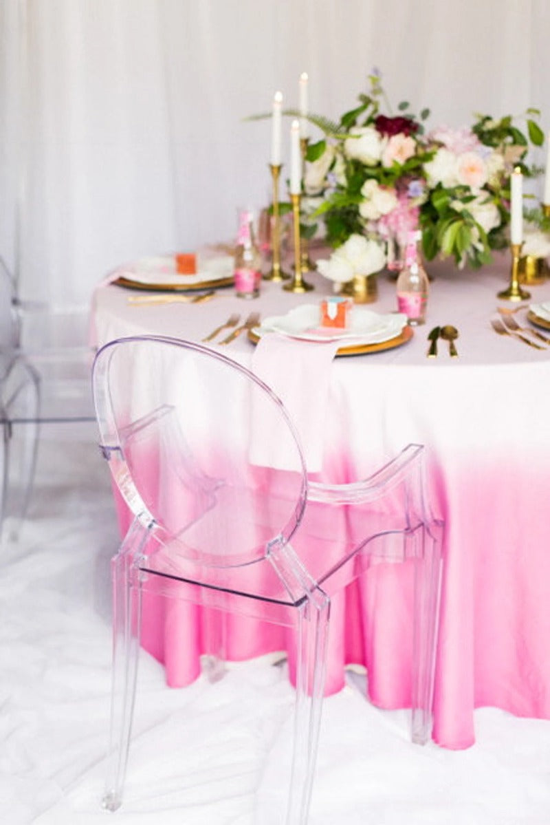 Bright Pink Ombre Tablecloth