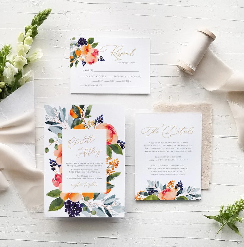 Citrus Wedding Invitation