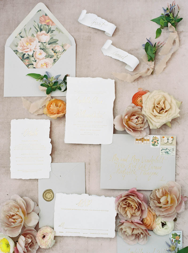 Colorful Flowers Wedding Invitation Suite