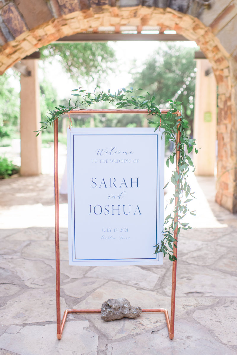 Copper Frame Wedding Welcome Sign