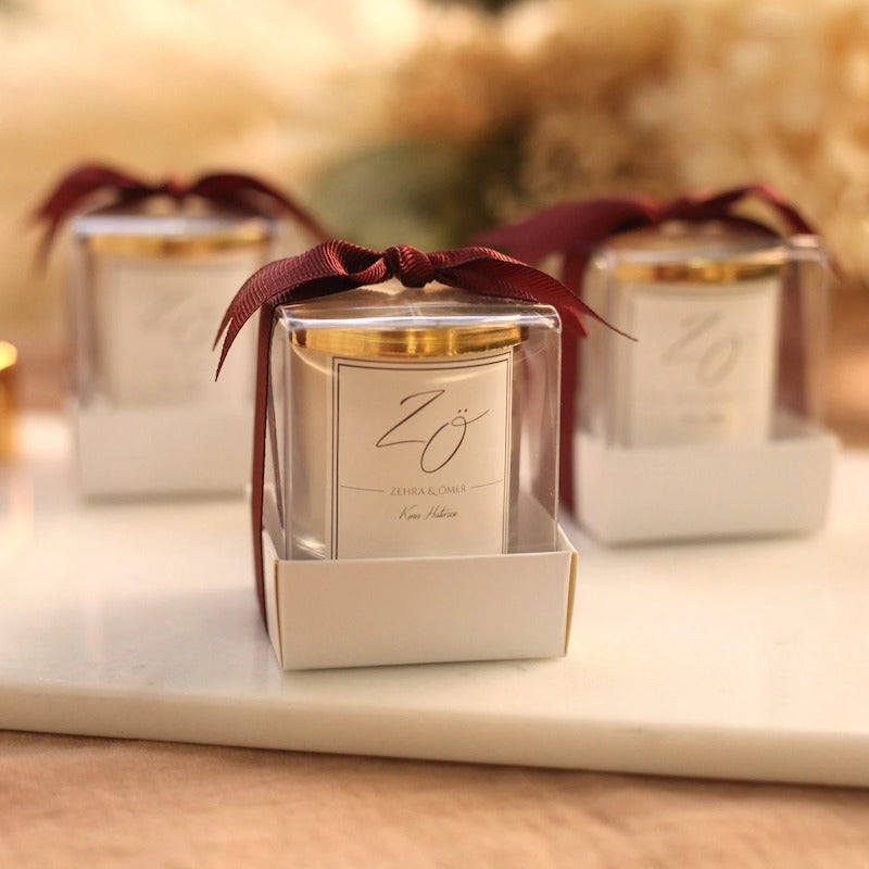 Cozy Winter Candles Wedding Favors