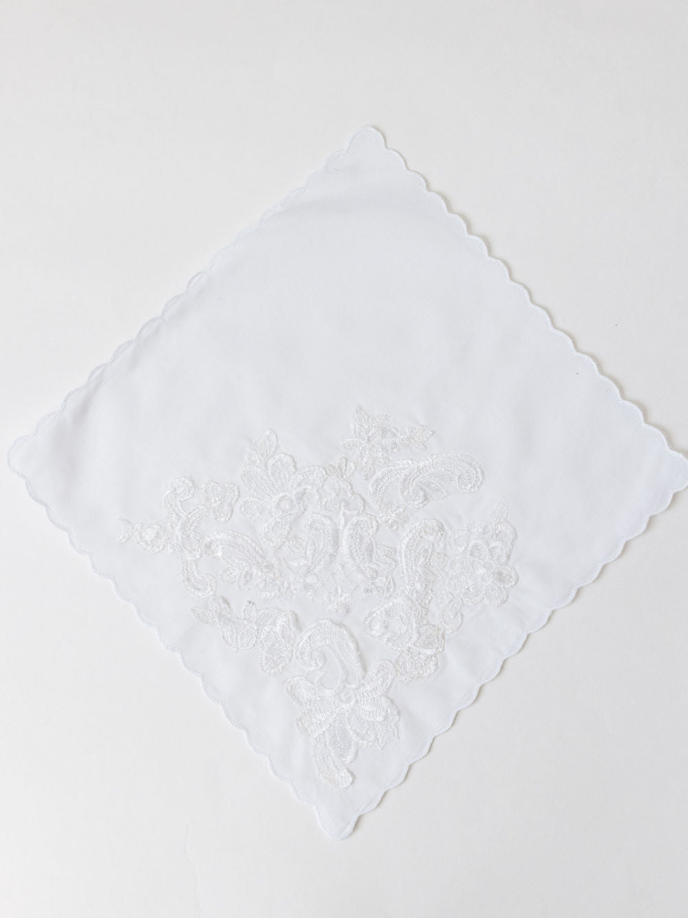 ivory handkerchief heirloom created from mom's wedding dress handcrafted by The Garter Girl