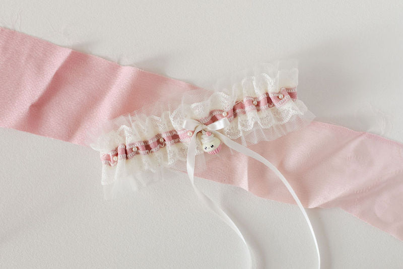 custom wedding garter with tulle and lace from The Garter Girl