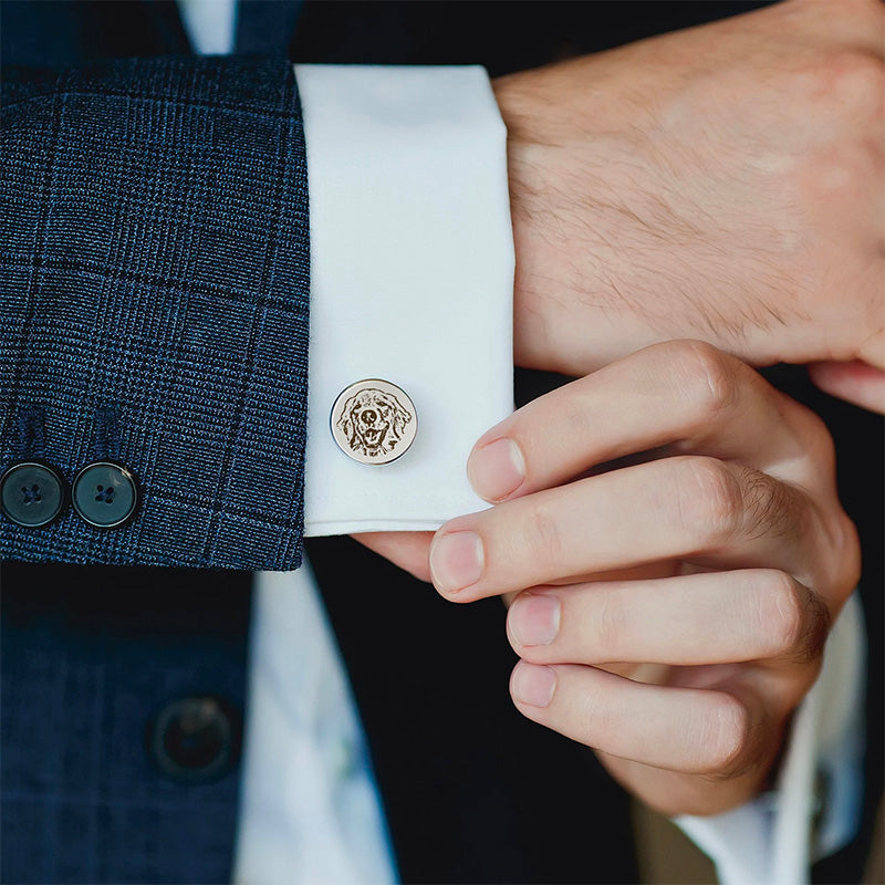 Custom Pet Portrait Cuff Links