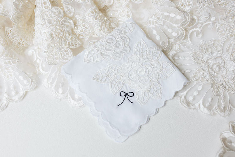 Custom Lace Wedding Handkerchief Made From Mom's Wedding Dress by The Garter Girl 4