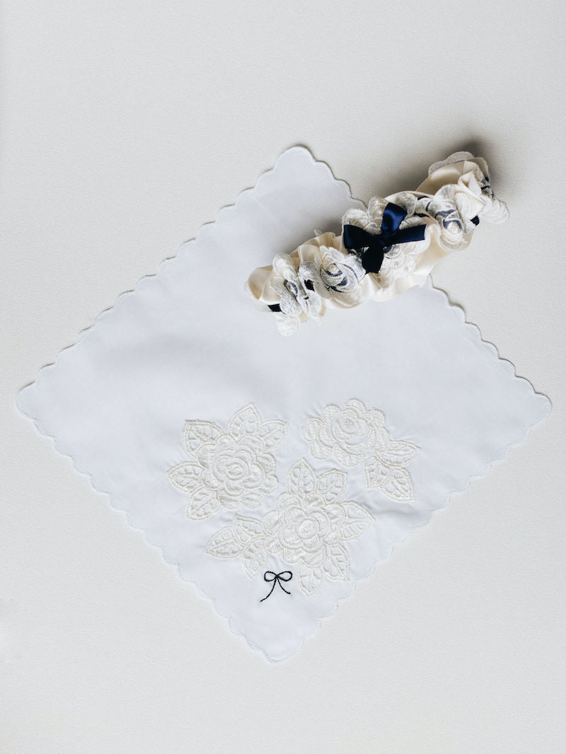 Custom Wedding Garter and Handkerchief Made From Mom's Dress by The Garter Girl