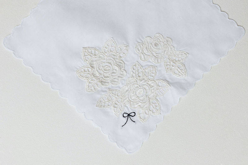 Custom Lace Wedding Handkerchief Made From Mom's Wedding Dress by The Garter Girl