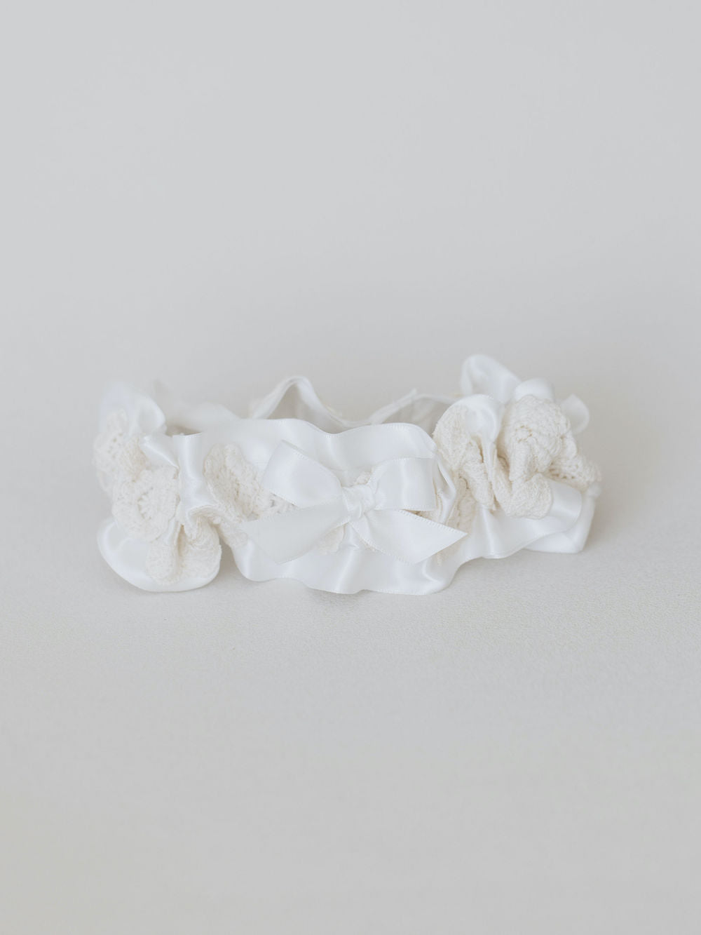 wedding garter & handkerchiefs handmade from grandmother's wedding dress lace by expert heirloom designer, The Garter Girl