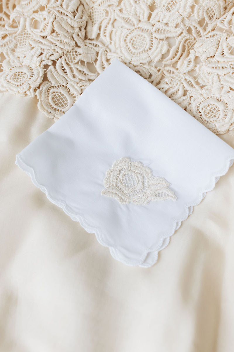 Custom Wedding Handkerchief Made From Mom's Wedding Dress Lace by The Garter Girl 6