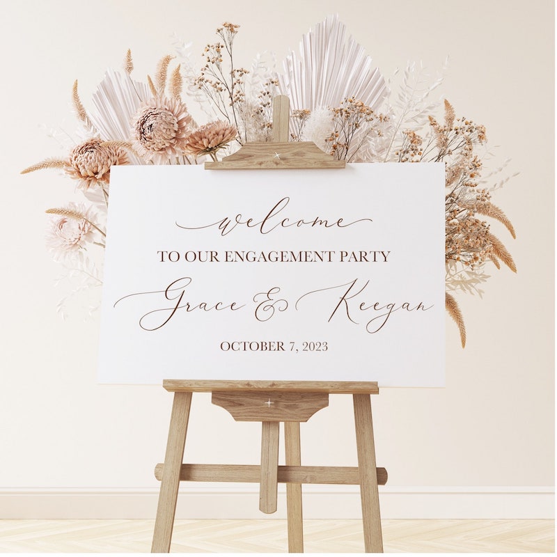 Engagement Party Welcome Sign Decal