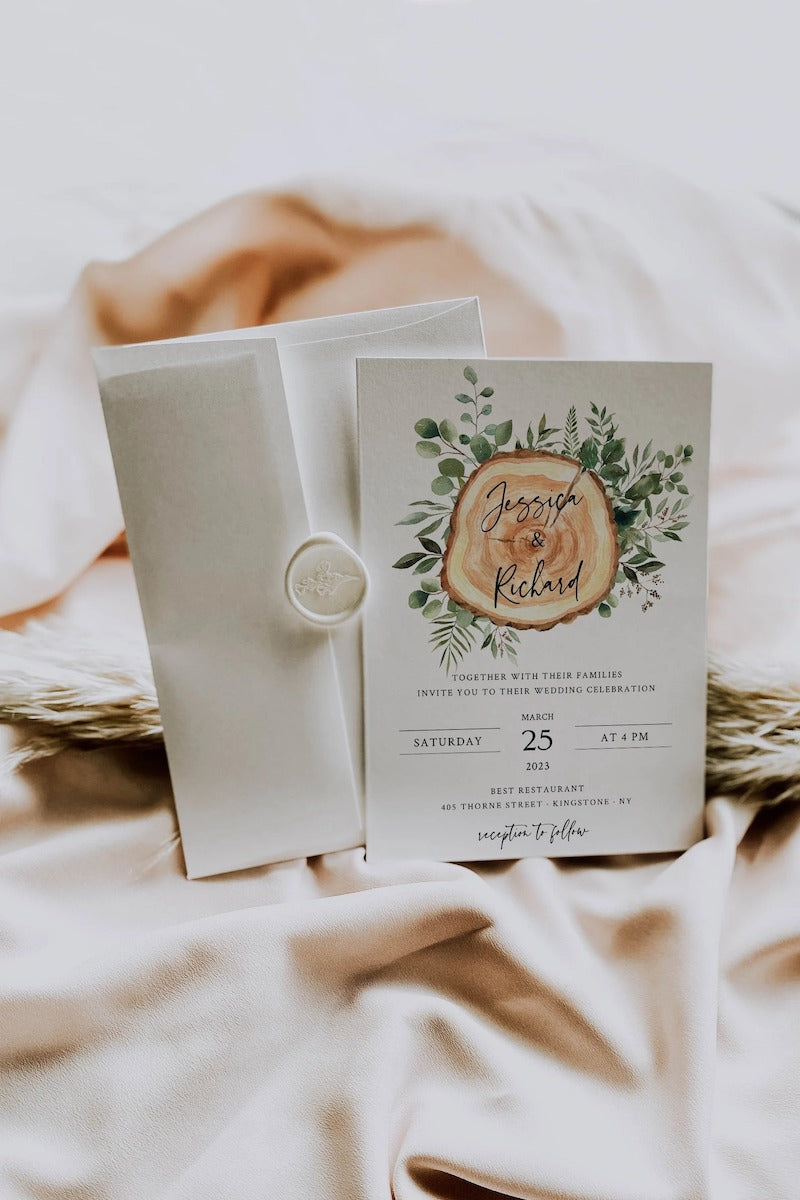 Farmhouse Style Wedding Invitation