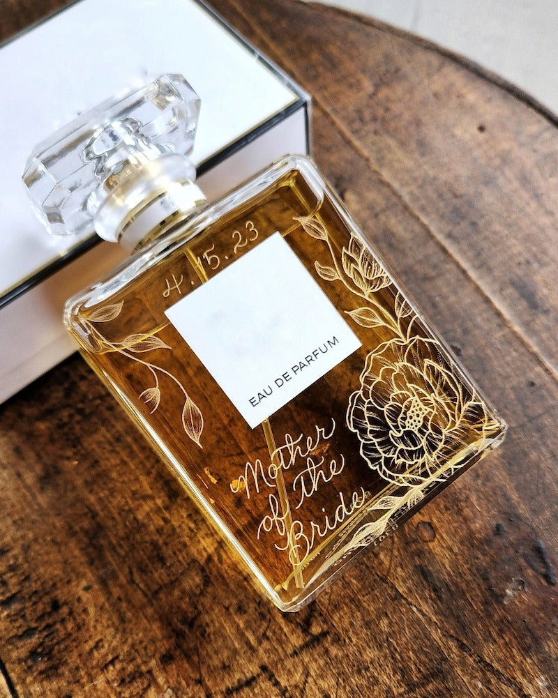 Floral Engraved Perfume Bottle