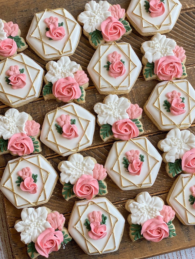 Floral Mini Cookies Wedding Favors