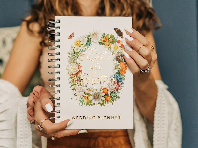 Floral Print Wedding Planning Notebook
