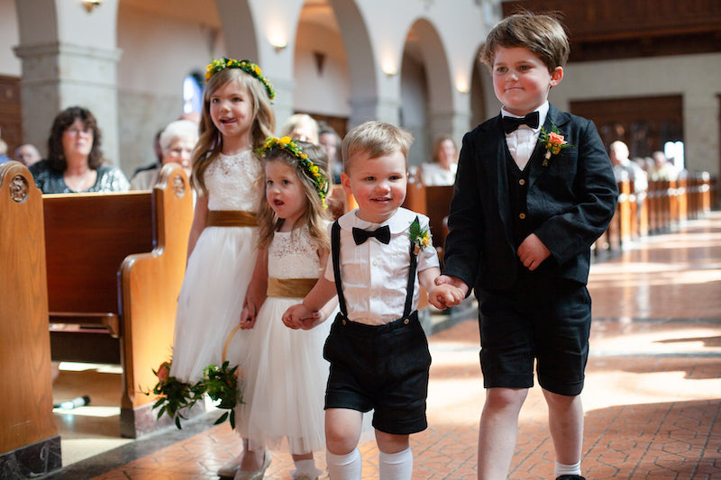 Flower Girls and Ring Bearers Walk Down The Aisle