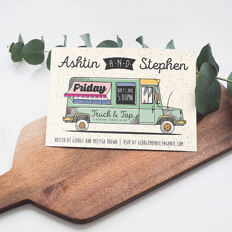 Food Truck Rehearsal Dinner Invitation